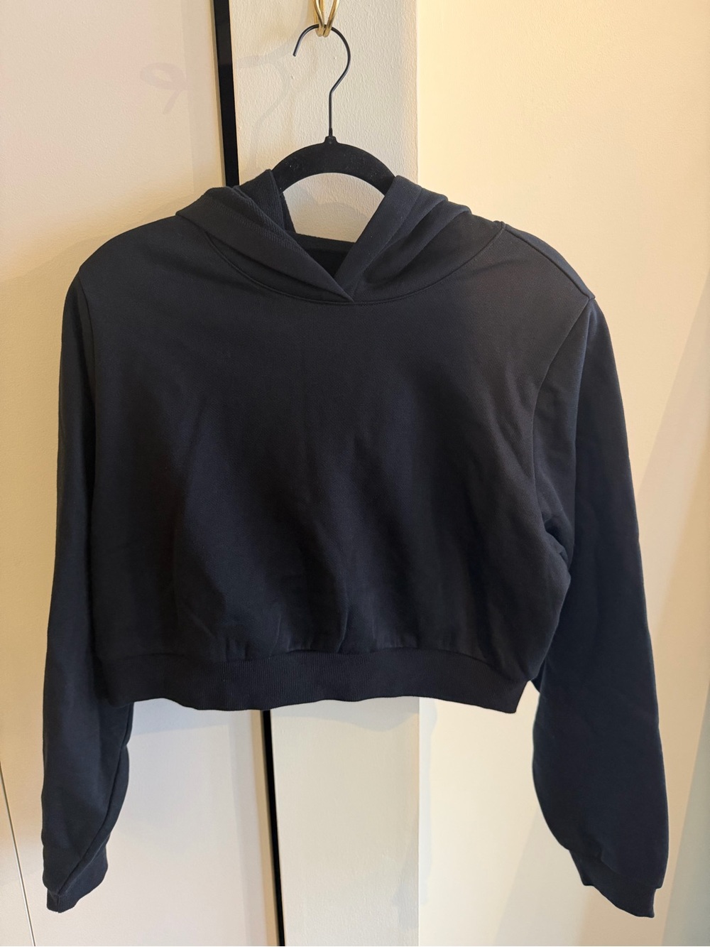 ALO Yoga Black Cropped Hoodie